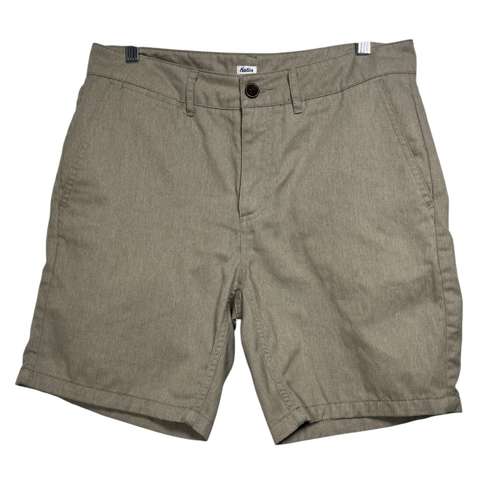 Katin Sz 31 Shorts Men's Khaki Beige Gray Chino 8" Inseam Surf Skater Sturdy